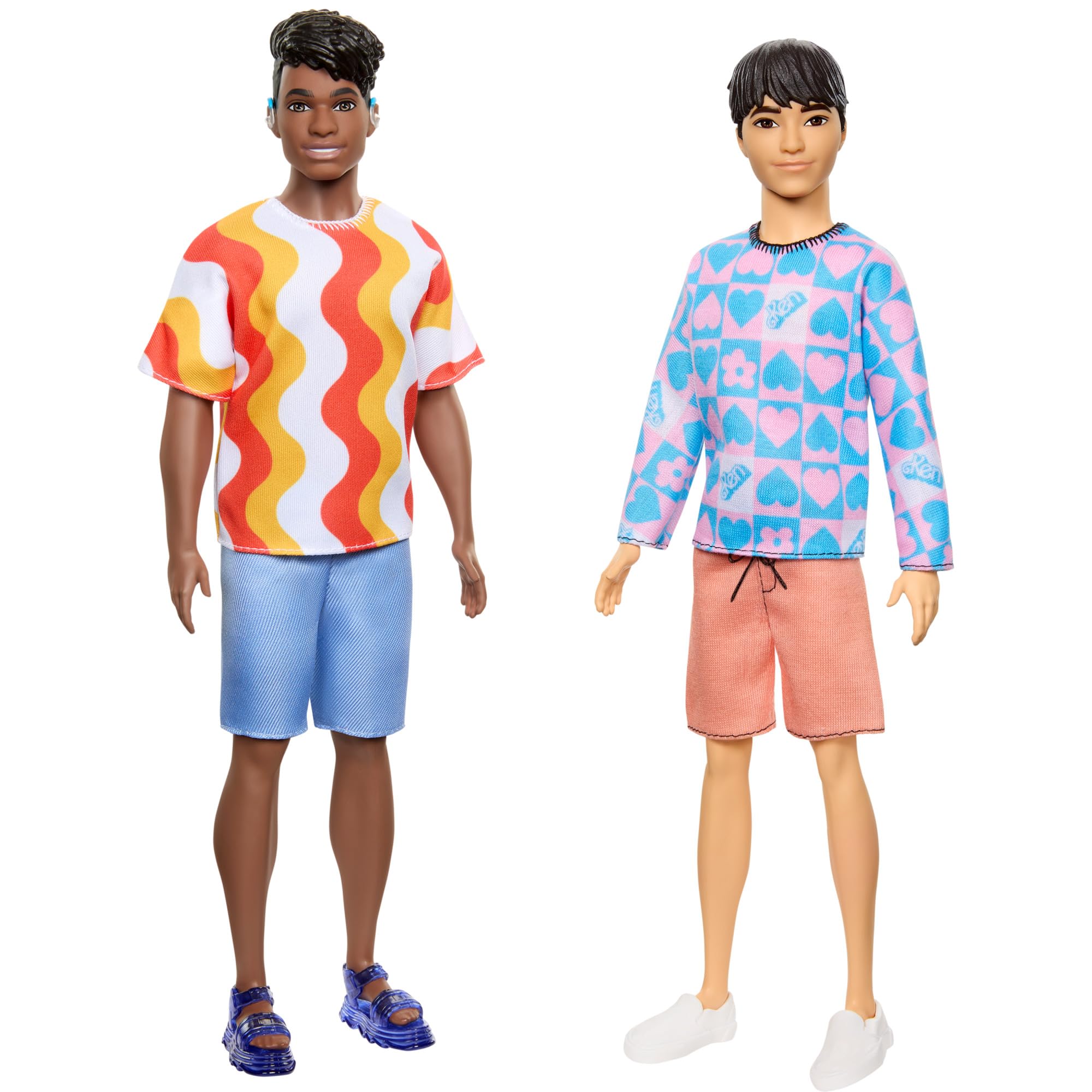 Barbie Fashionistas Ken doll white boat shoes complete the casual look for everyday adventures.