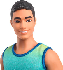 Barbie Fashionistas Ken doll wearing distressed jean shorts for beach or city play.