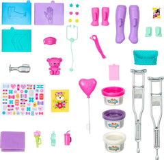 Barbie Fast Cast Clinic clip accessories for realistic, hands free play.