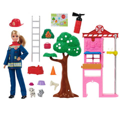 Barbie fire extinguisher squirt toy adds pretend water-based rescues.