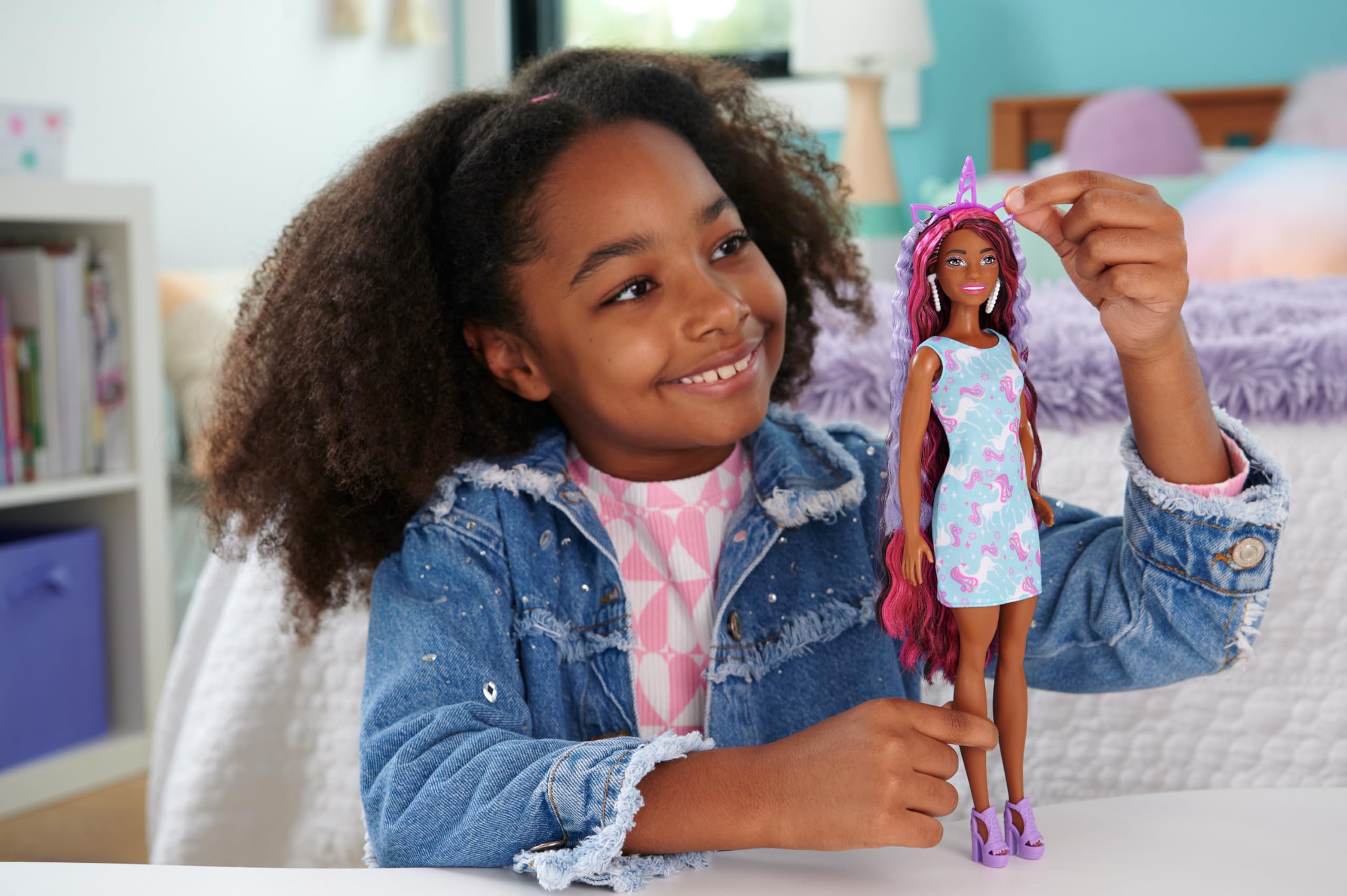 Barbie Fun & Fancy outfit set with dress, heels, and purse for mix-and-match play