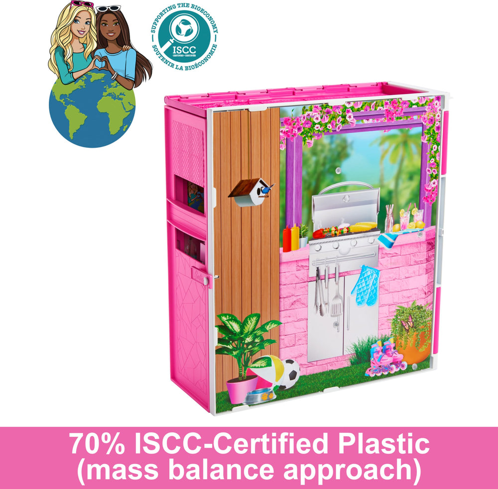 Barbie Getaway House bathroom scene for pretend spa and daily routines
