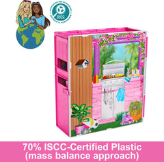 Barbie Getaway House bathroom scene for pretend spa and daily routines