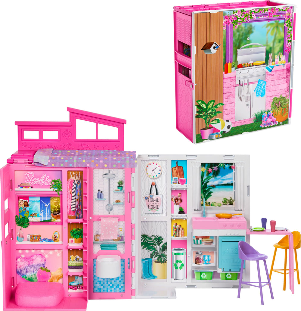 Barbie Getaway House exterior folded for easy storage and travel