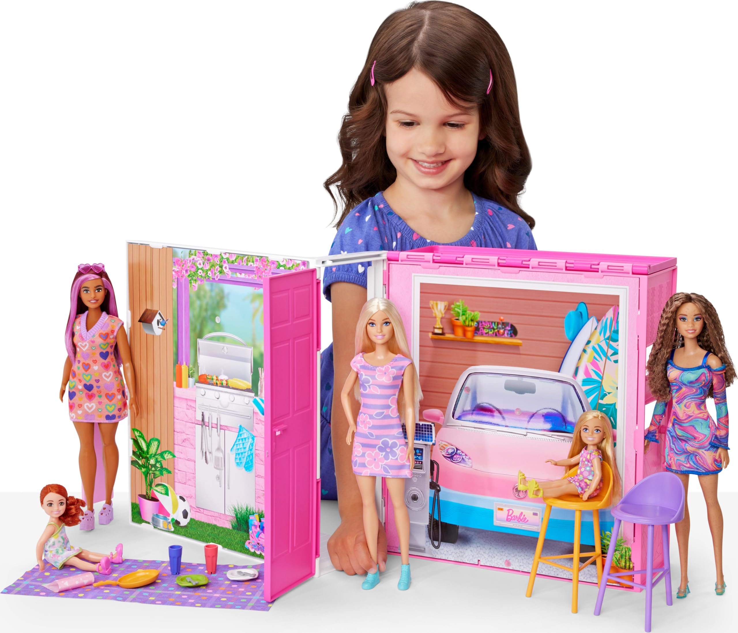 Barbie Getaway House kitchen interior with slide-out table for imaginative meals