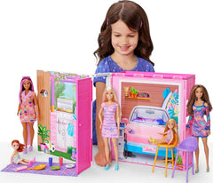 Barbie Getaway House kitchen interior with slide-out table for imaginative meals