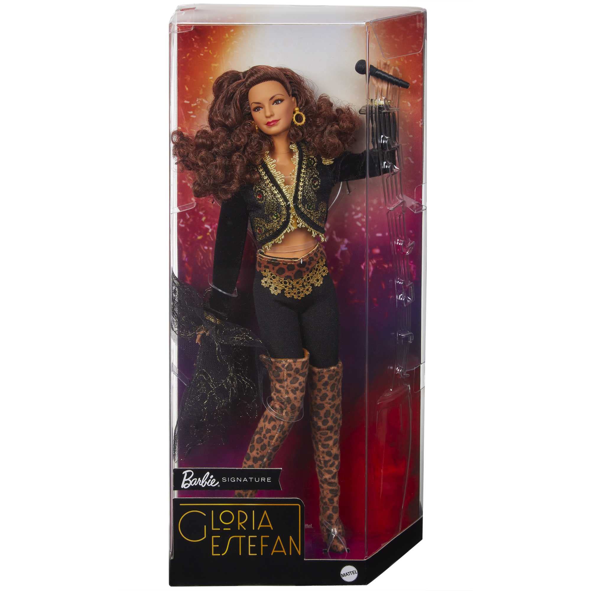 Barbie Gloria Estefan doll with Certificate of Authenticity confirms collectible status.
