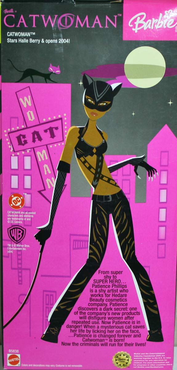 Barbie Halle Berry Catwoman doll outfit detail for collectors.