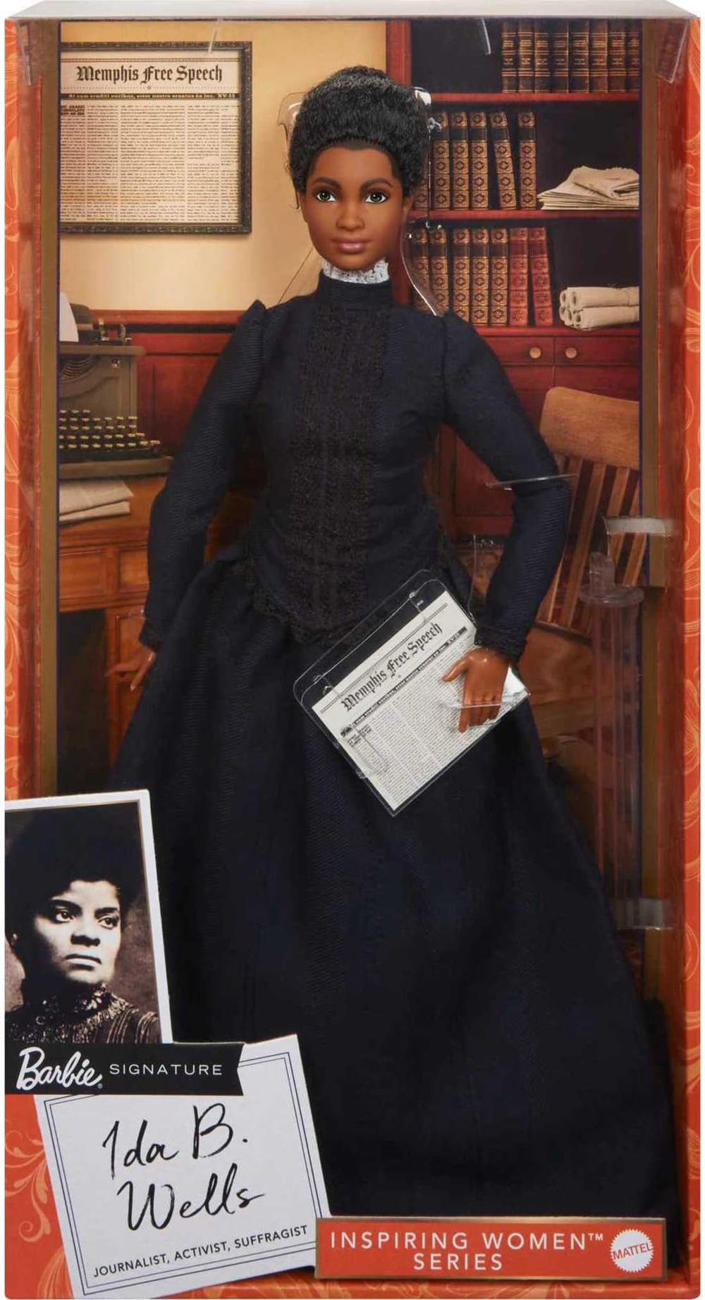 Collectible Barbie inspired by Ida B. Wells, ideal for display and gifting