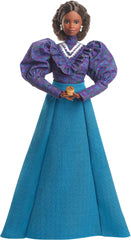 Barbie Inspiring Women Madam C.J. Walker doll in full-length skirt for elegant display.