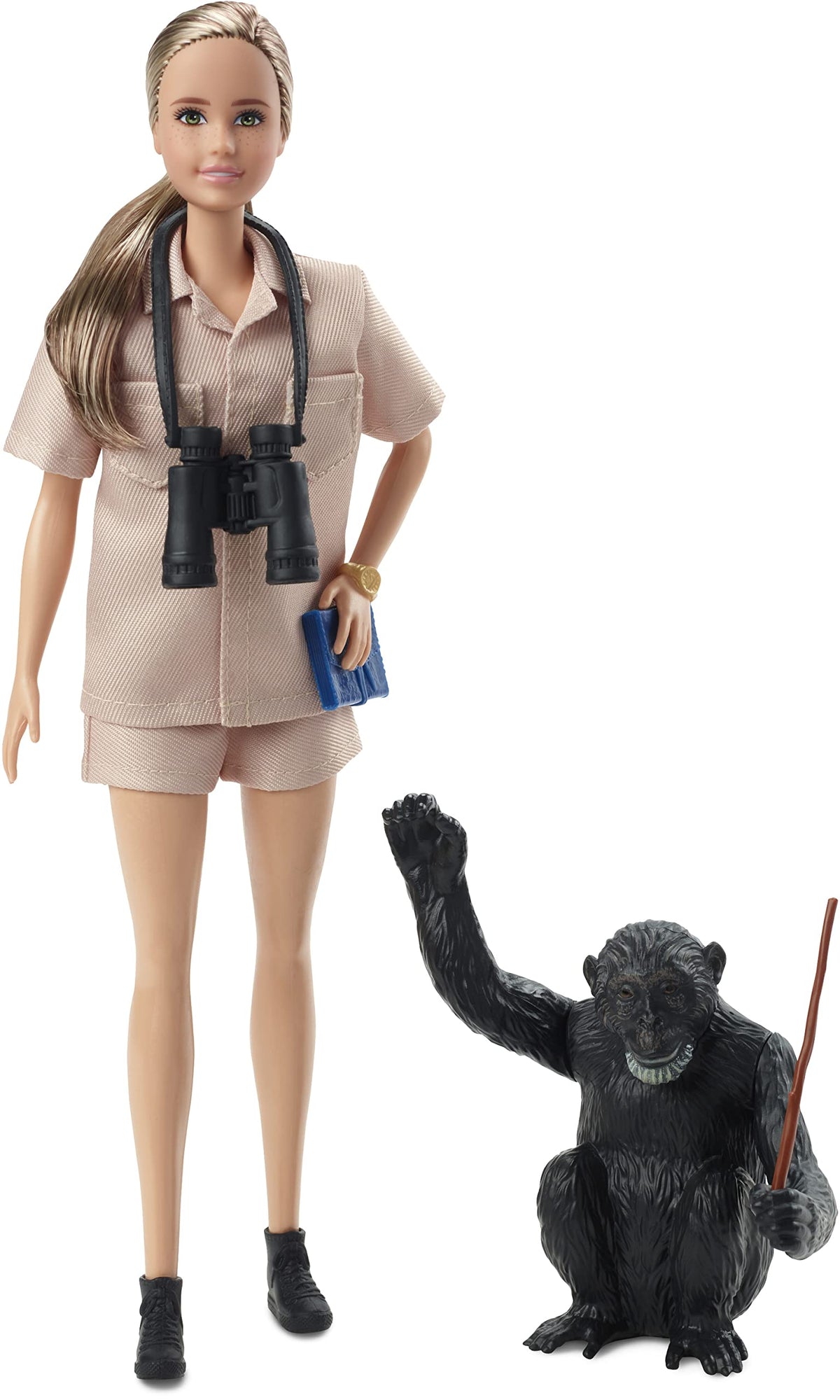 Barbie Jane Goodall Inspiring Women doll ready for imaginative play.