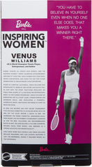 Certificate of Authenticity included with Barbie Venus Williams collectible.
