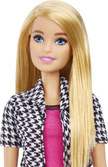 Barbie Interior Designer doll in pink dress and jacket for stylish storytelling