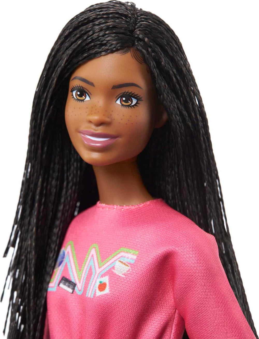 Barbie It Takes Two Brooklyn doll in metallic skirt, adds sparkle to fashion play.