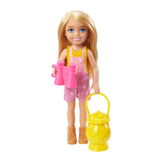 Barbie It Takes Two Chelsea camping with owl for imaginative adventures.