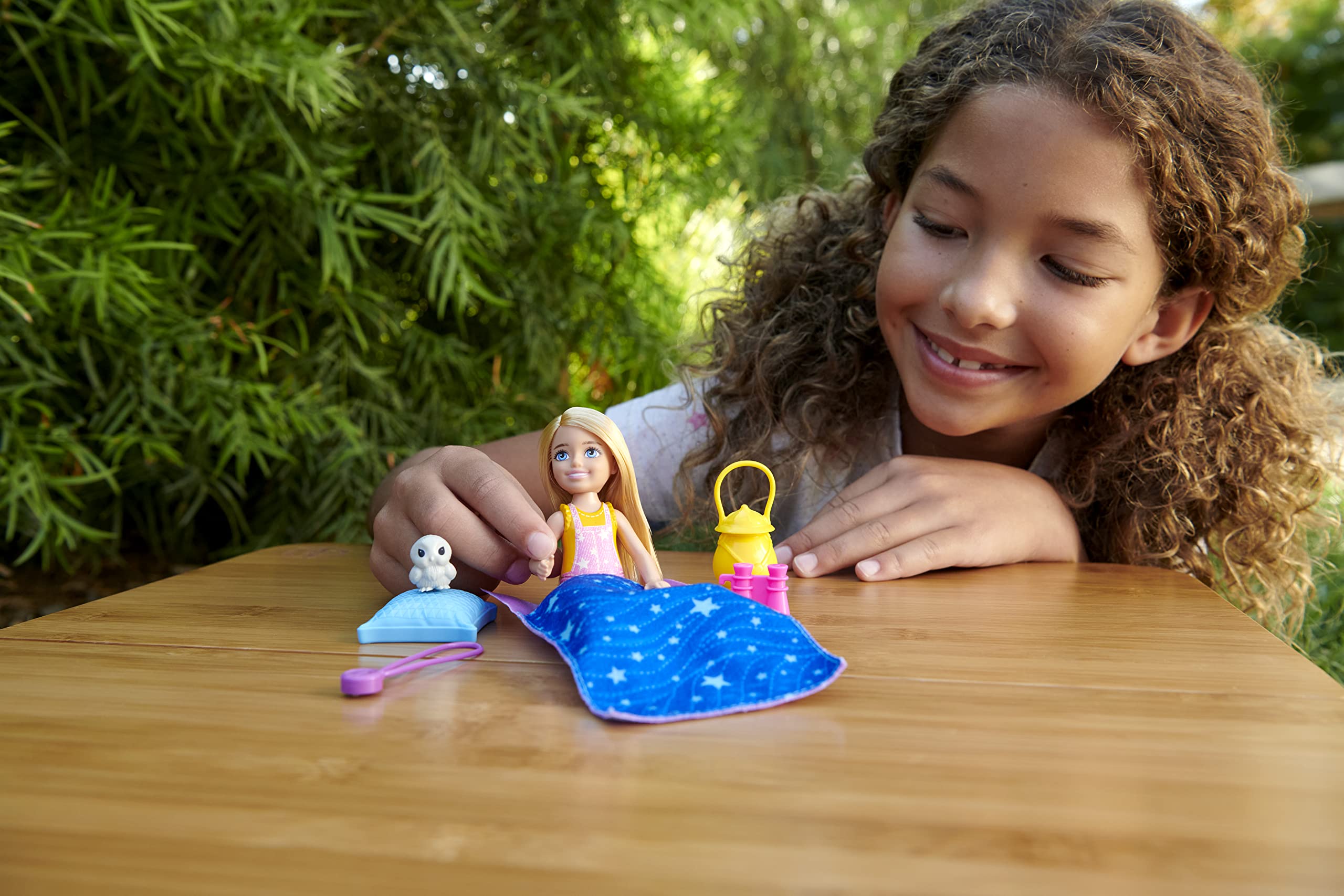 Complete camping set encourages imaginative play for kids ages 3 to 7.