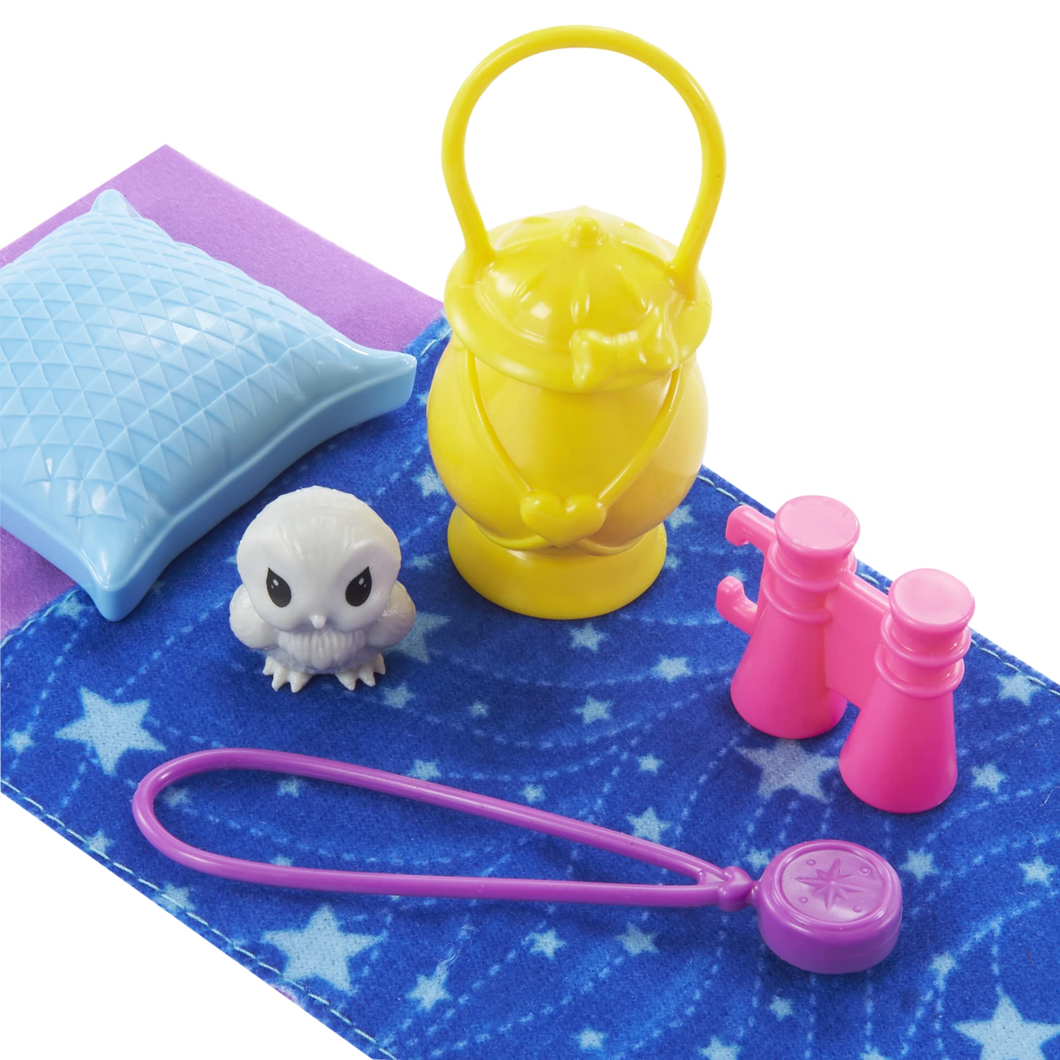 Star sleeping bag invites cozy, kid-friendly camping play.