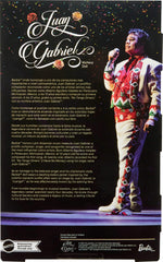 Barbie Juan Gabriel doll on stand with Certificate of Authenticity included.