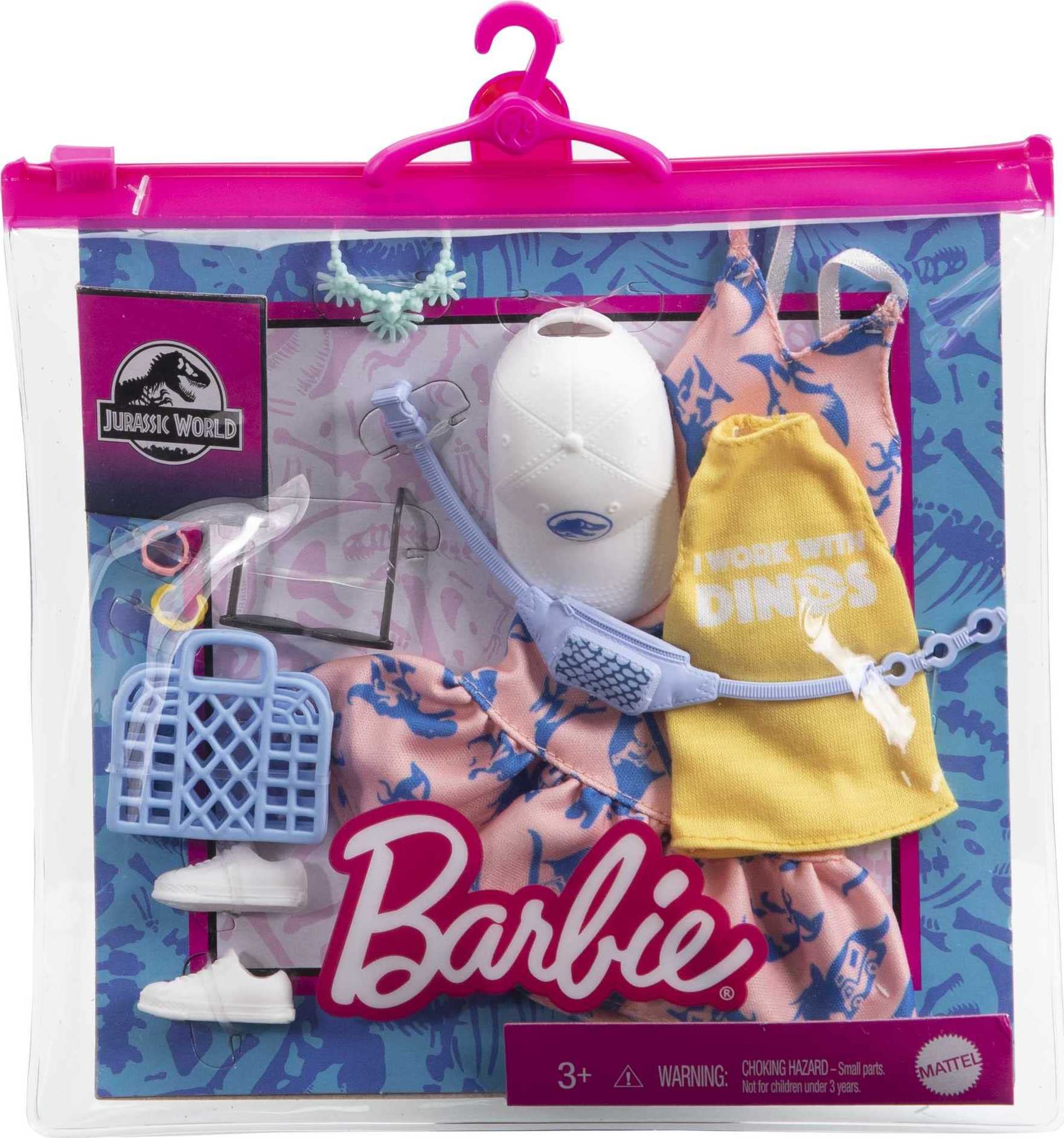 Barbie Jurassic World accessory tote for organized, on-the-go styling.