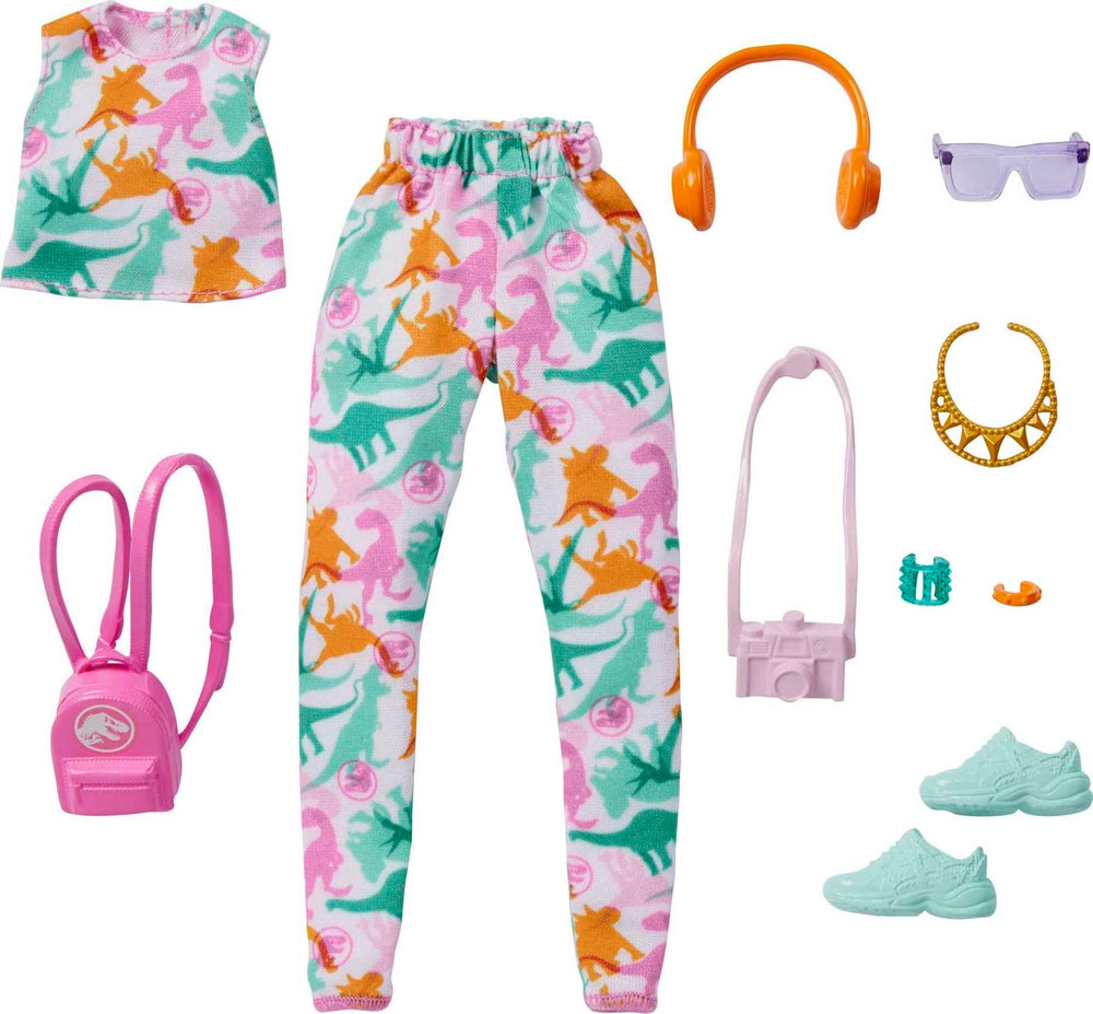 Barbie Jurassic World crop top look for imaginative play and mix-and-match outfits.