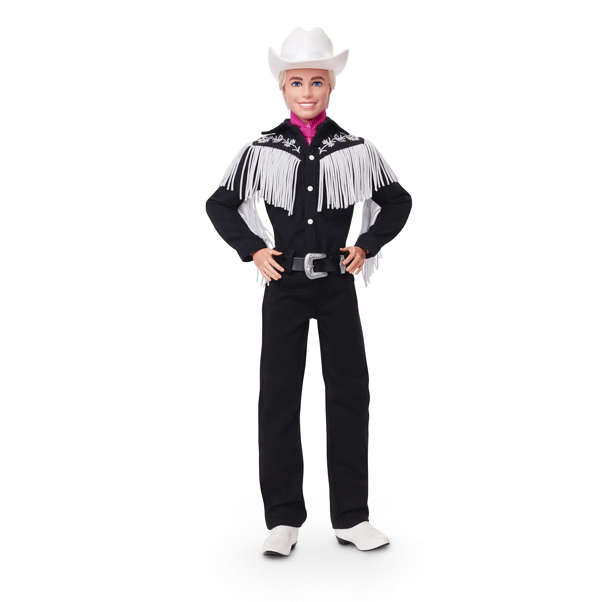 Barbie Ken doll greets fans in Barbie Land; display-worthy collectible.