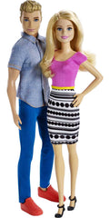 Barbie Ken 2-pack dolls with blonde hair and vibrant outfits for imaginative play.