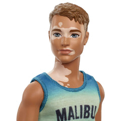 Barbie Ken Fashionistas 192 red shorts for casual seaside scenes.