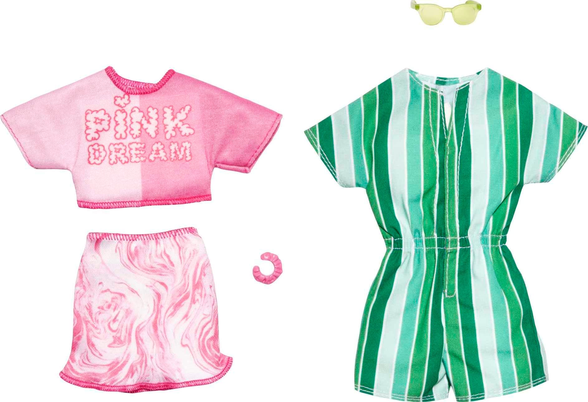 Barbie fashion pack: Pink Dream top and swirl skirt inspires imaginative styling.