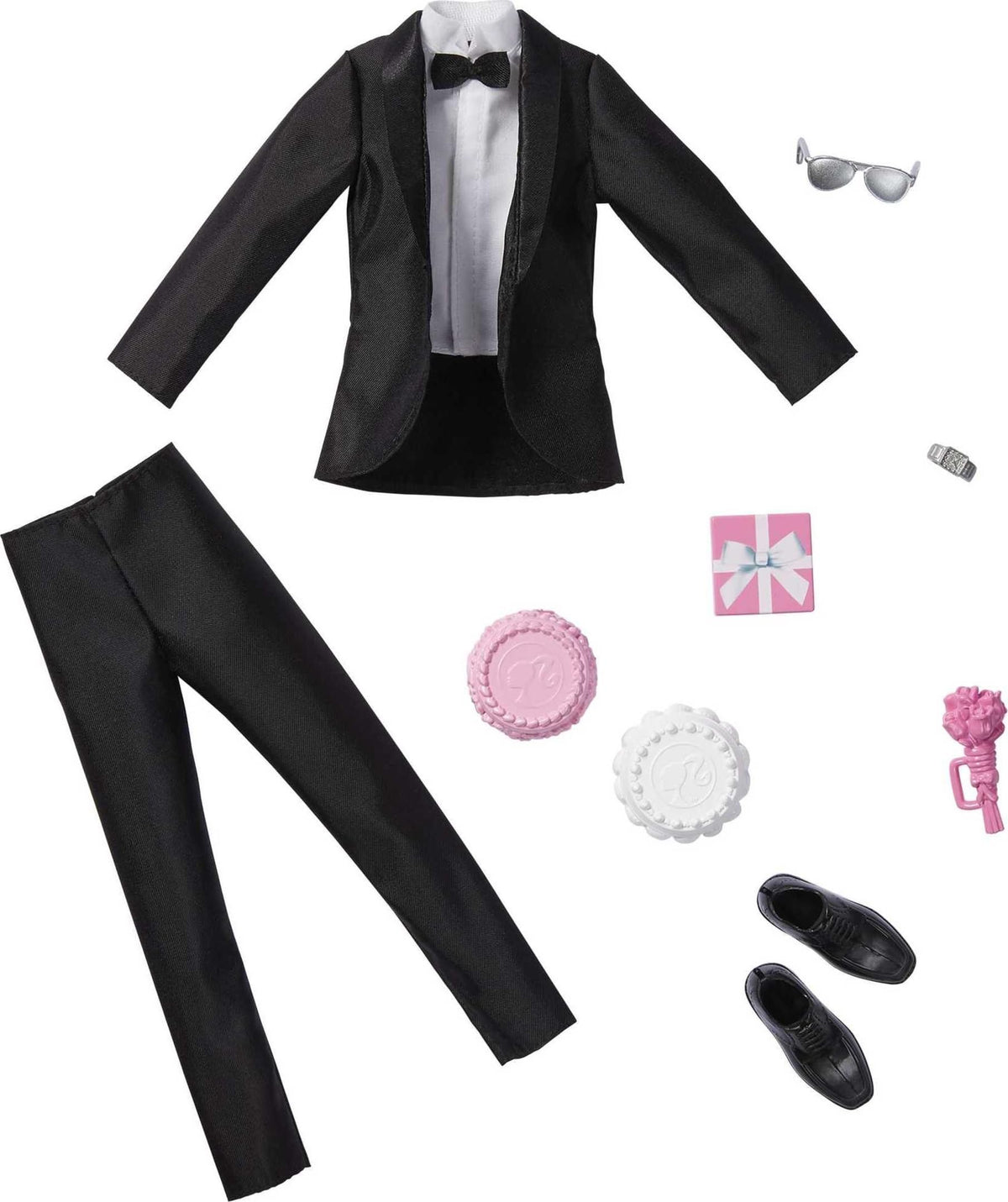 Barbie Ken wedding tuxedo outfit for imaginative play and styling.