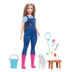 Barbie lamb with moving ears accessory for adorable pretend medicine sessions.