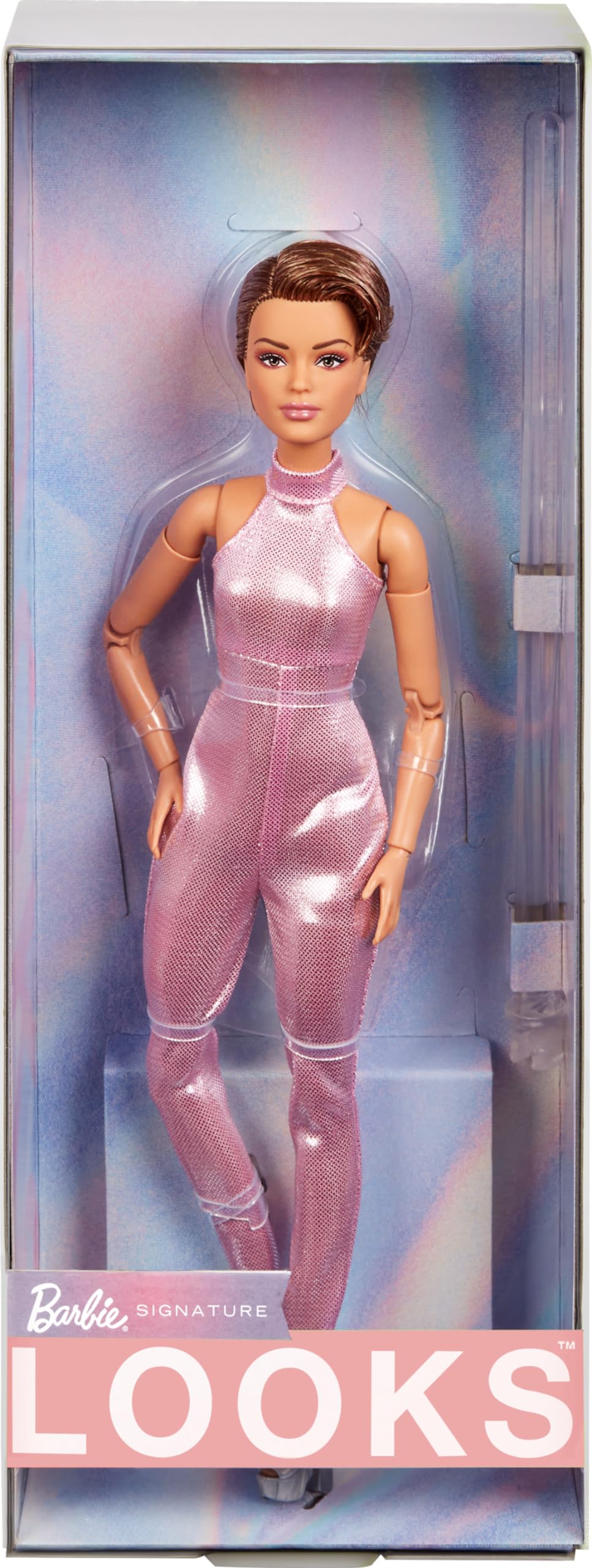 Barbie Looks No. 22 with pixie cut, ideal for stylish photo shoots and display.