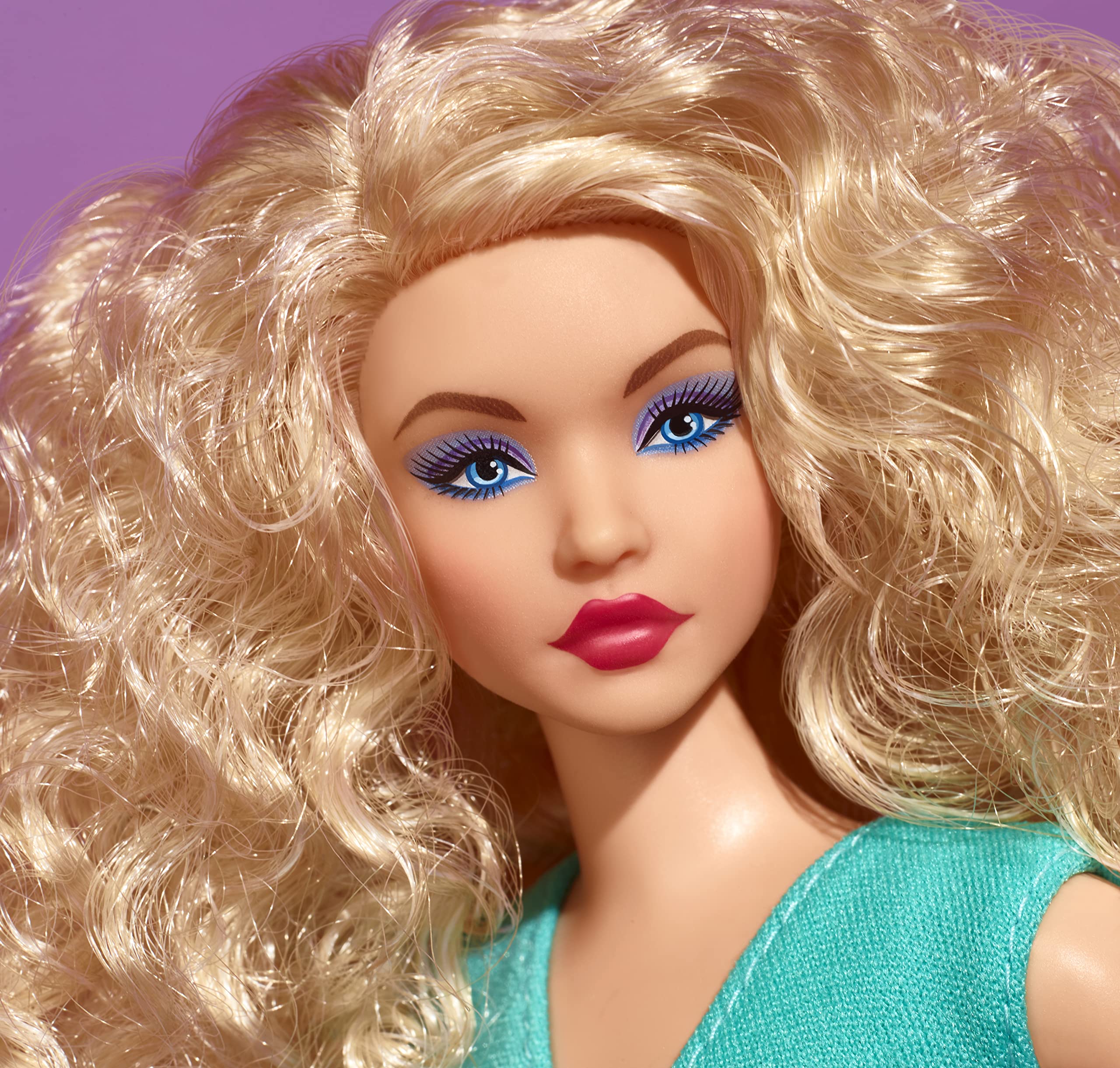 Barbie Looks satin lavender shorts on a doll for a chic, modern look.