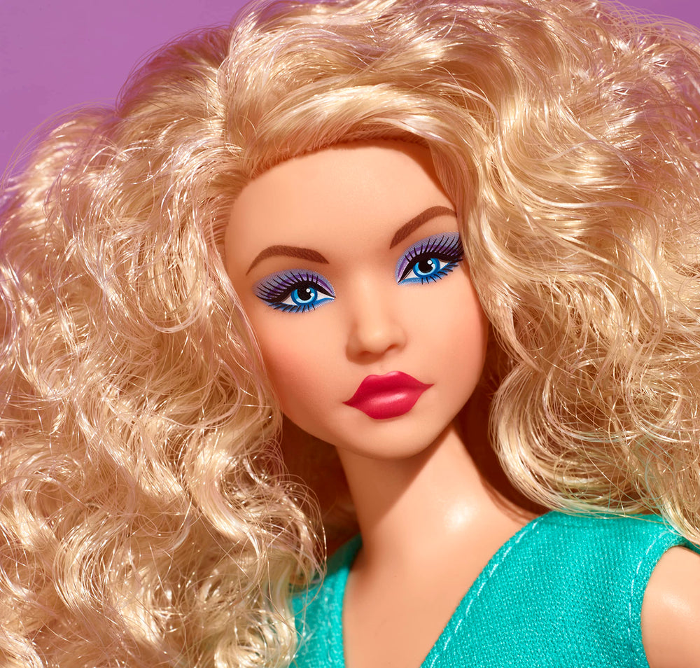 Barbie Looks satin lavender shorts on a doll for a chic, modern look.
