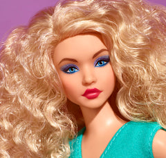 Barbie Looks satin lavender shorts on a doll for a chic, modern look.