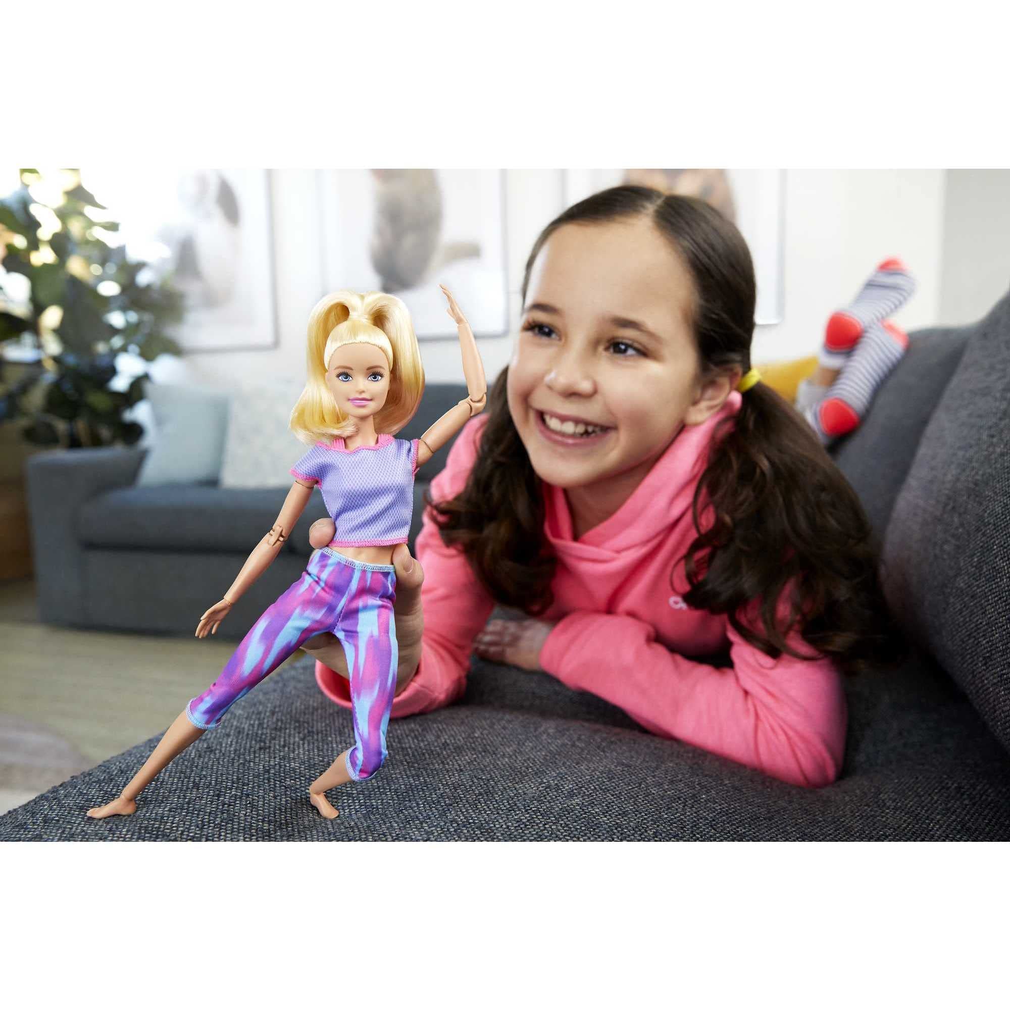 Barbie Made to Move doll in athleisure outfit for dynamic workouts and play