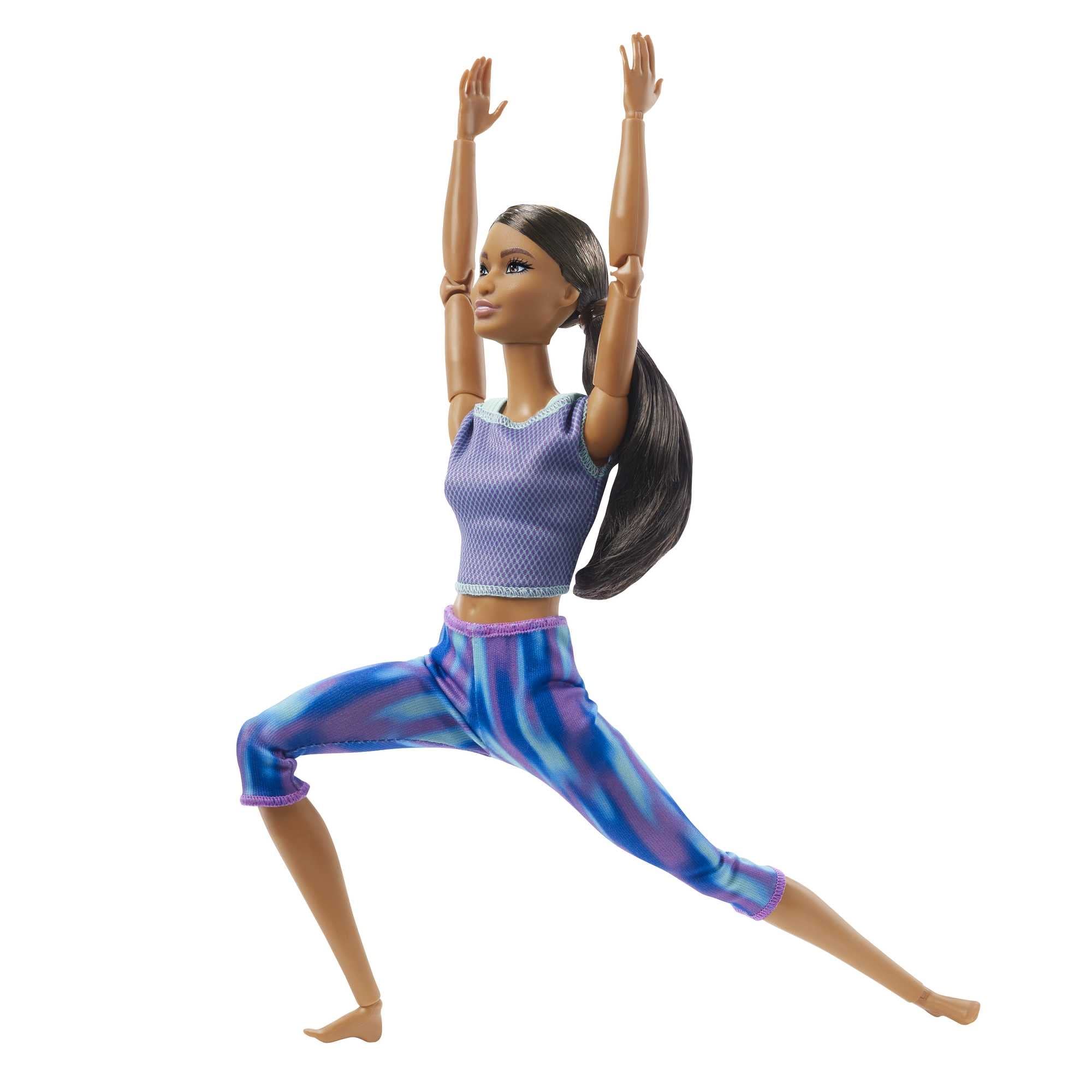 Barbie Made to Move doll curly hair styling and playtime adventures.