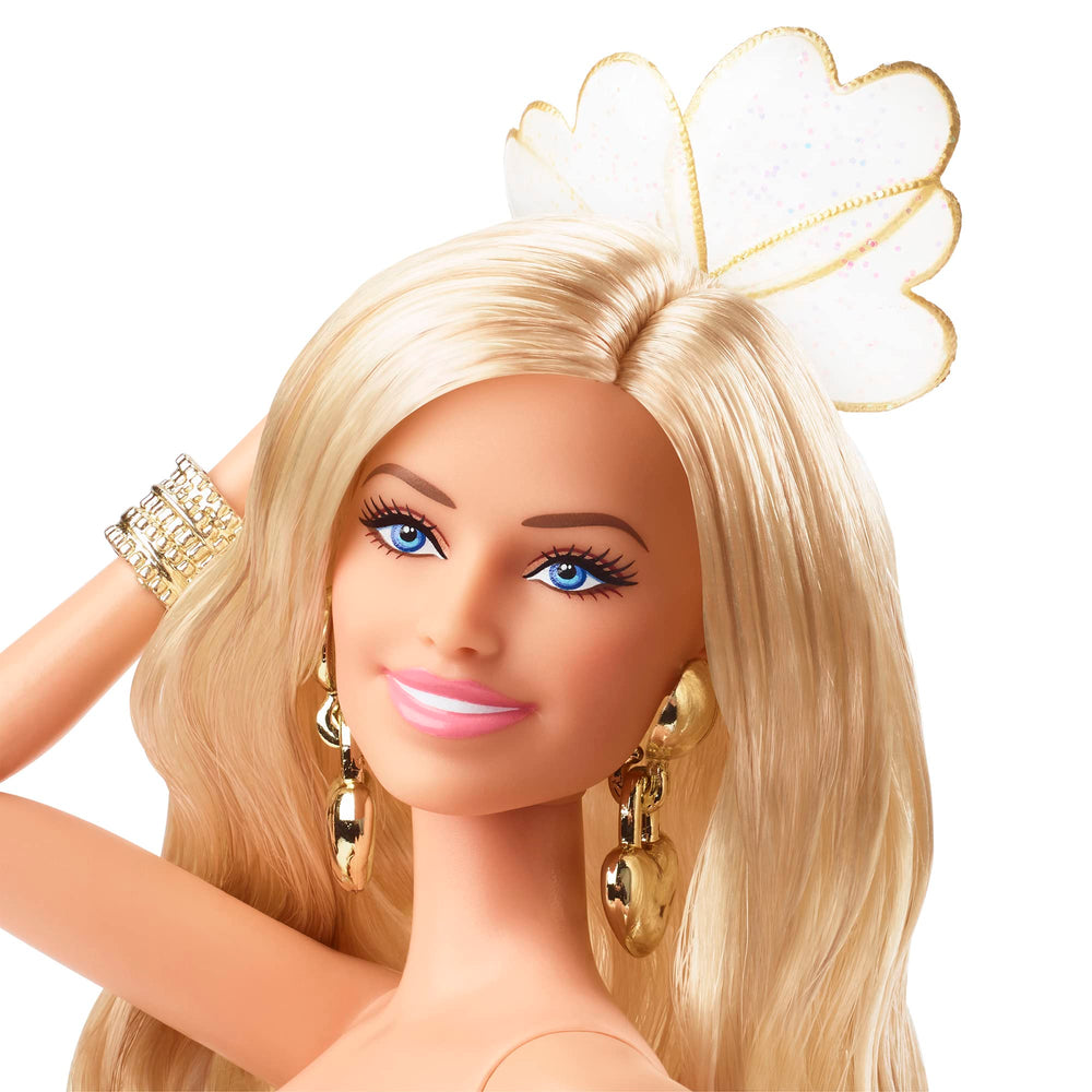 Barbie Margot Robbie display-ready doll figure; creates a striking centerpiece.