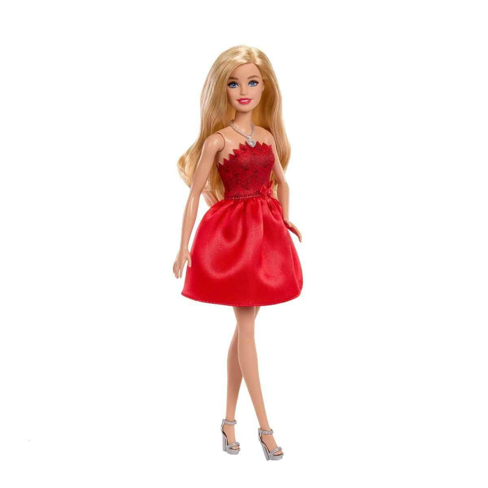 Barbie bodice features Mattel logo-inspired cog design detail.