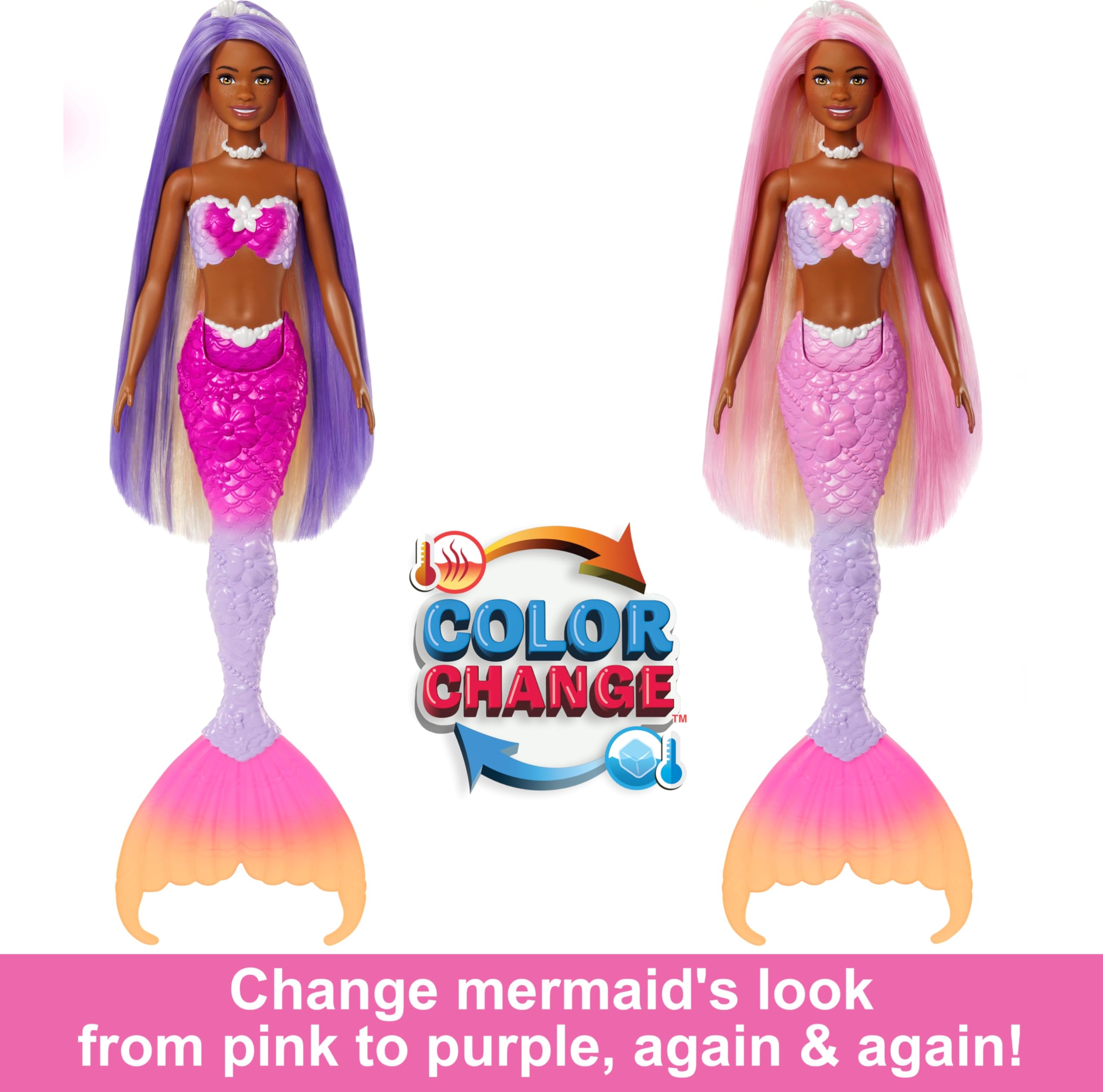 Barbie Brooklyn ombre tail detail enhances underwater storytelling.