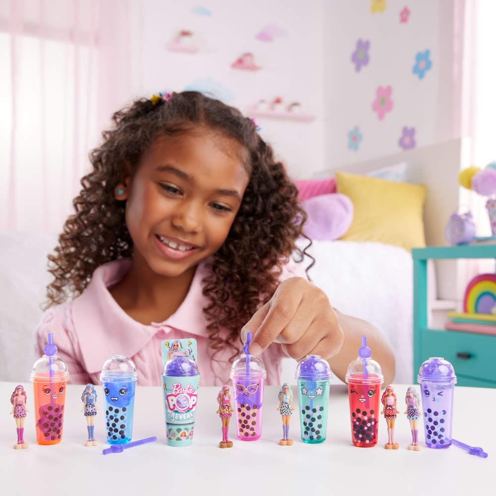 Barbie mini dolls bend at the waist for posing and play.