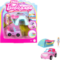 Barbie Mini BarbieLand SUV color-change reveal for interactive play
