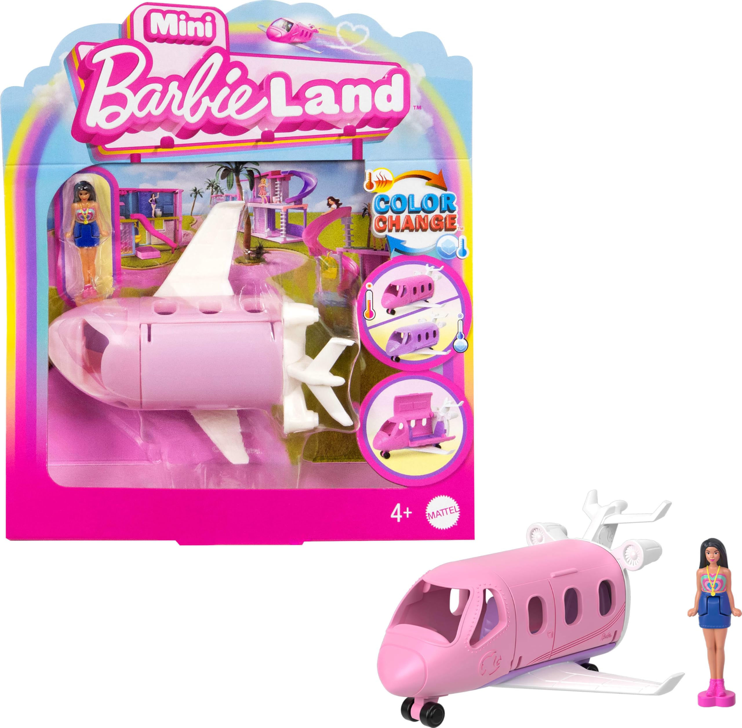 Barbie Mini BarbieLand DreamPlane with working doors for imaginative play.