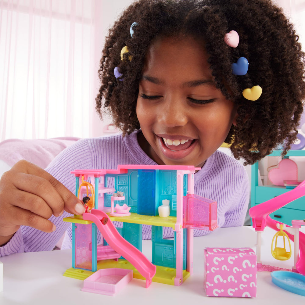 Barbie Mini Dreamhouse elevator feature for rising storytelling moments