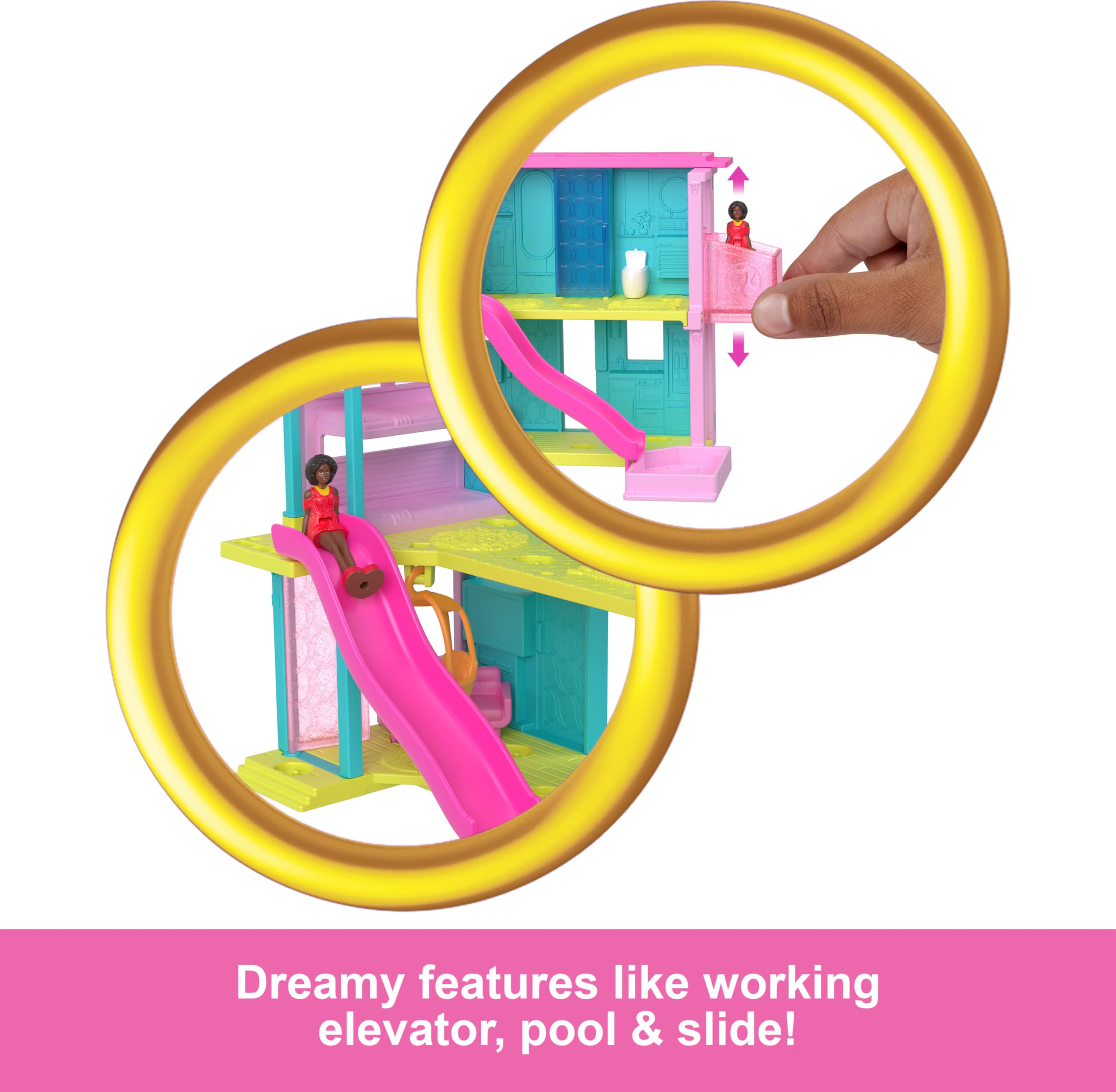 Barbie Mini Dreamhouse pool scene for splashy play