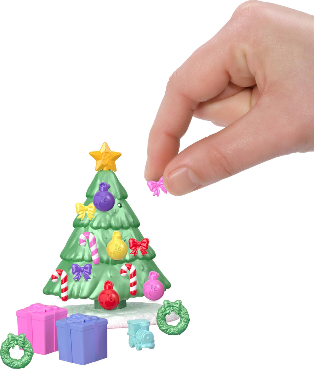 Barbie Mini Land Advent Calendar Christmas tree and accessories spark imaginative village scenes