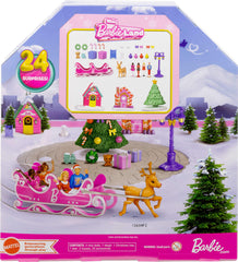 Barbie Mini Land Advent Calendar two little houses build cozy snow village corners