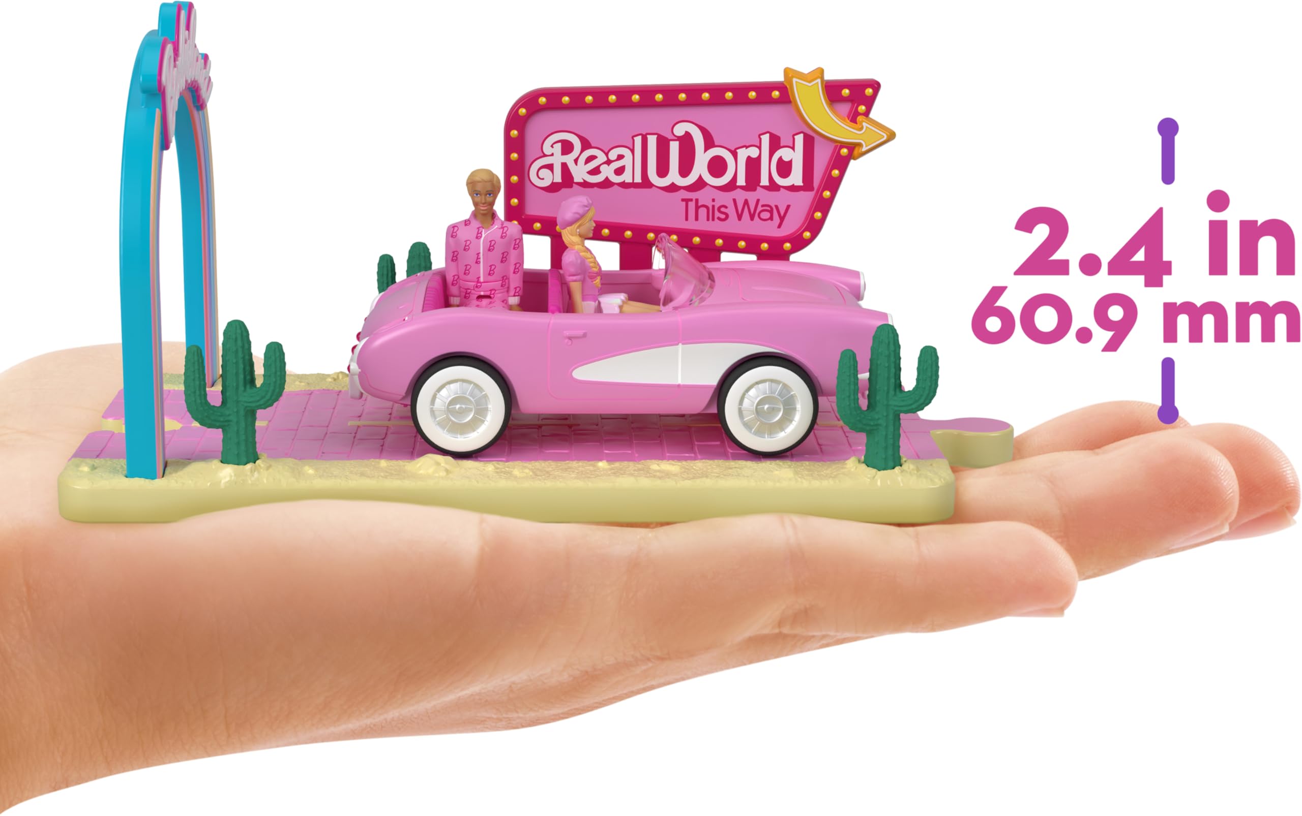 Barbie The Movie boat set enables nautical pretend play with mini dolls.