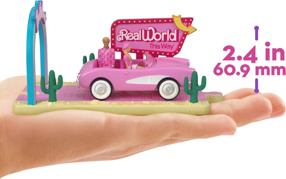 Barbie The Movie boat set enables nautical pretend play with mini dolls.