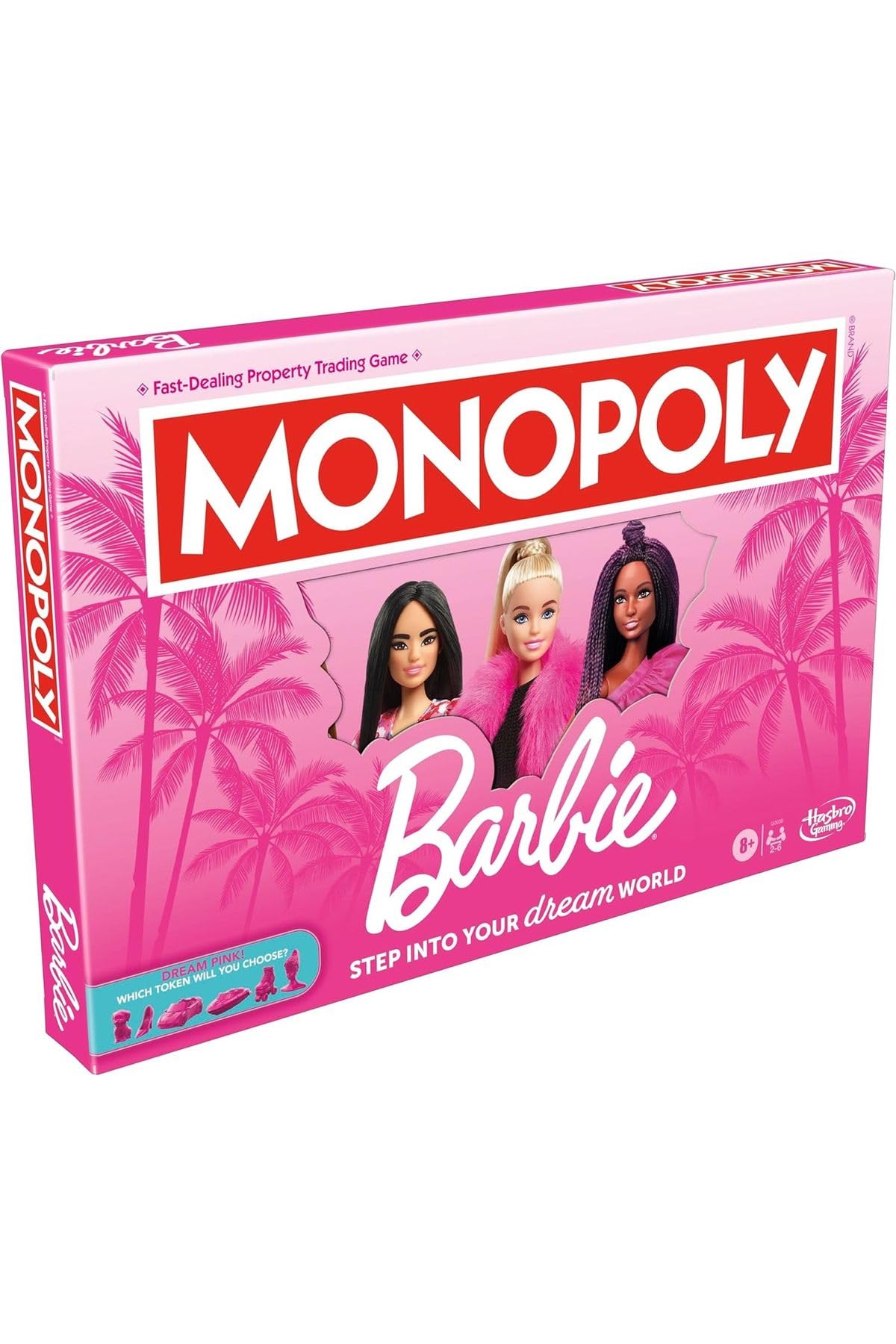Barbie Monopoly Board Layout featuring properties and color-coded tracks for easy navigation