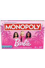 Barbie Monopoly Box Game front cover depicts vibrant board for family play